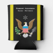 Army Service Patriotic gepersonaliseerd Blikjeskoeler (Achterkant)