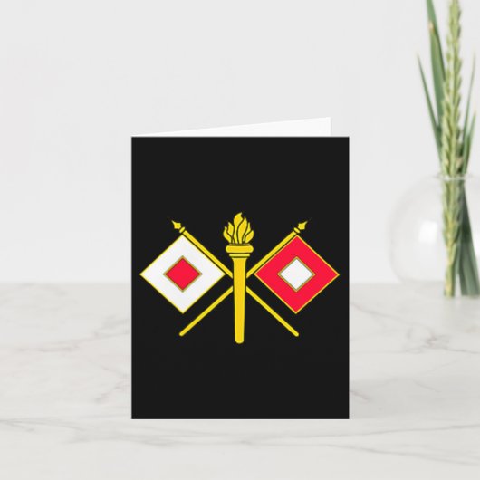 Army Signal Corps Branch Military Veteran Morale Kaart (Voorkant)