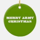 Army Snowman Kerstmis Keramisch Ornament (Achterkant)