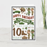 Army Soldier Gepersonaliseerde Verjaardag Kaart