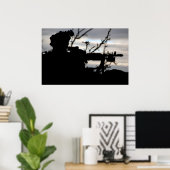 Army Soldier Silhouette Poster (Thuiskantoor)