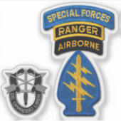 Army Special Forces Groene Baretten Contour Sticke Sticker (Voorkant)