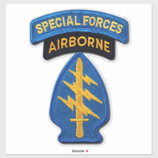 Army Special Forces Groepen Groene Baretten Contou Sticker (Vel)