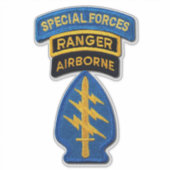 Army Special Forces Groepen Groene Baretten Contou Sticker (Voorkant)