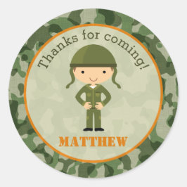Army Stickers - Military Boy Verjaardagsfeestje Fa