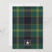Army Tartan Invitation Kaart (Achterkant)