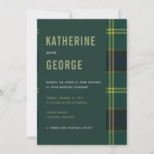 Army Tartan Uitnodiging