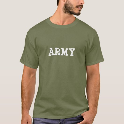 ARMY Uw Mannen Basic Dark T-S T-Shirt (Voorkant)