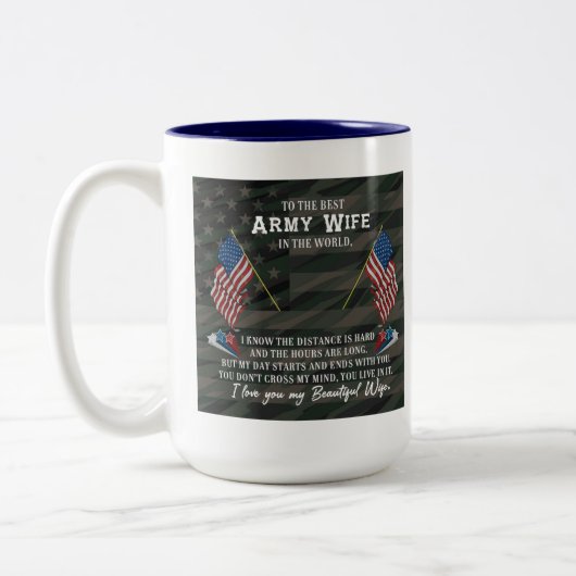 Army Wife Coffee Mok (Links)