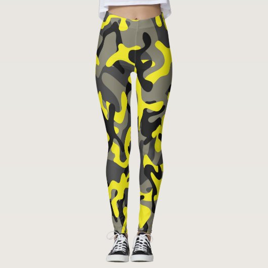 Army Yellow Camo Patterned | LEGGINGS (Voorkant)