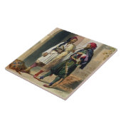 Arnaout- en Osmanli-soldaten in Alexandrië, wantro Tegeltje (Zijkant)