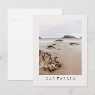 Arnia-strand in Spanje, neutrale esthetische stran Briefkaart