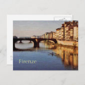 Arno, Florence, Briefkaart van Italië (Voorkant / Achterkant)