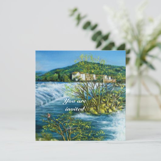 ARNO RIVER, FLORENCE PAYSAGE TOSCANE Invitation (Debout devant)