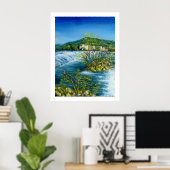ARNO RIVER IN ROVEZZANO Florence Tuscany Landscape Poster (Thuiskantoor)