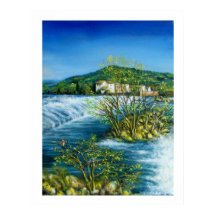 ARNO RIVIER BIJ ROVEZZANO Florence Toscane Landsch