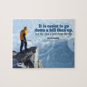 Arnold Bennett Inspirerend quote "Top uitzicht" Legpuzzel