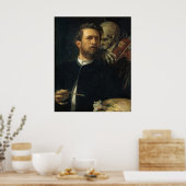 Arnold Böcklin - Zelfportret met de dood Poster (Keuken)