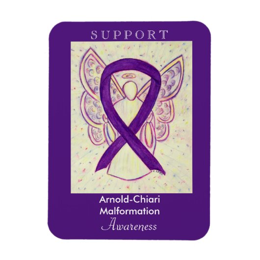Arnold-Chiari Malformation Awareness Ribbon Magnet Magneet (Verticaal)
