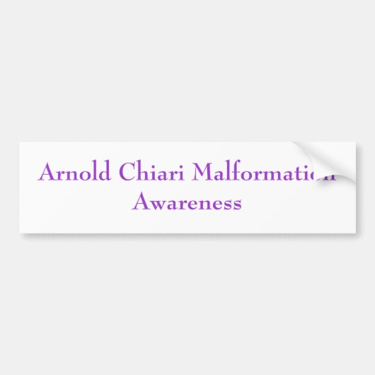 Arnold Chiari MalformationBewustheid Bumpersticker (Voorkant)