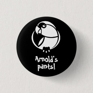 Arnold's broek. K'Barthan inveffectieve pin of bad Ronde Button 3,2 Cm