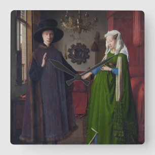 Arnolfini Portrait - Jan van Eyck Vierkante Klok