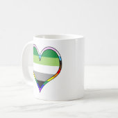 Aro Pride Coeur café Mug (Devant gauche)