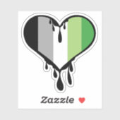 Aro Pride Dripping Heart Sticker (Vel)
