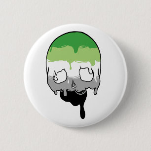 Aro Pride Dripping Skull Ronde Button 5,7 Cm