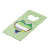 Aro Pride Heart Carte de crédit Ouverture de boute (Dos Angle)