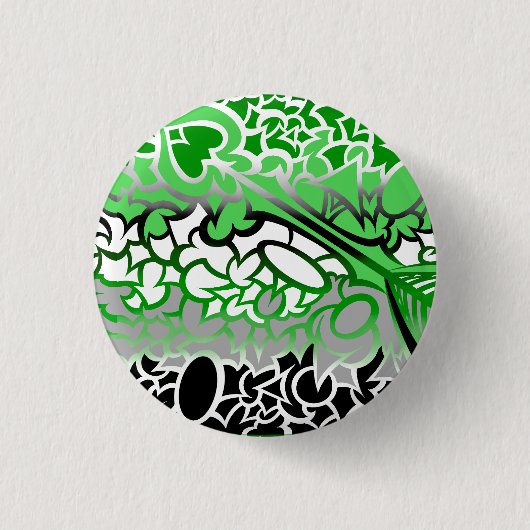 Aro Pride Krullen Ronde Button 3,2 Cm (Voorkant)