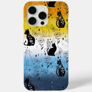 AroAce Agender Pride Black Cat - Mystieke Heks iPhone 15 Pro Max Hoesje