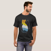 Aroace Cat LGBT Asexual Aromantic Pride Flag Yin Y T-shirt (Voorkant volledig)