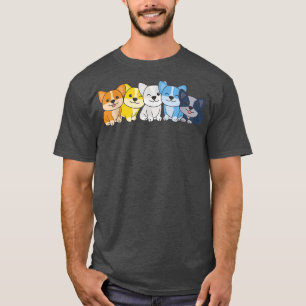 Aroace Flag Pride Lgbtq Dogs Aroace Corgi T-shirt