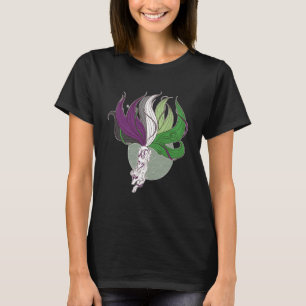 Aroace Kitsune LGBT Gay Aseksueel Aromantisch trot T-shirt