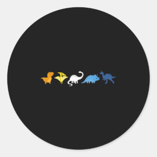 Aroace Pride Dinosaur, LGBTQ Aro Ace, Schattigee A Ronde Sticker
