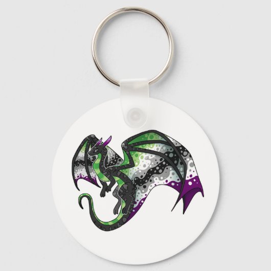 AroAce Pride Dragon Sleutelhanger (Voorkant)