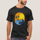 Aroace Pride Tropical Beach Aro Ace LGBT Aromantis T-shirt (Voorkant)
