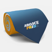 AroAce Pride-vlagkleuren Stropdas (Opgerold)