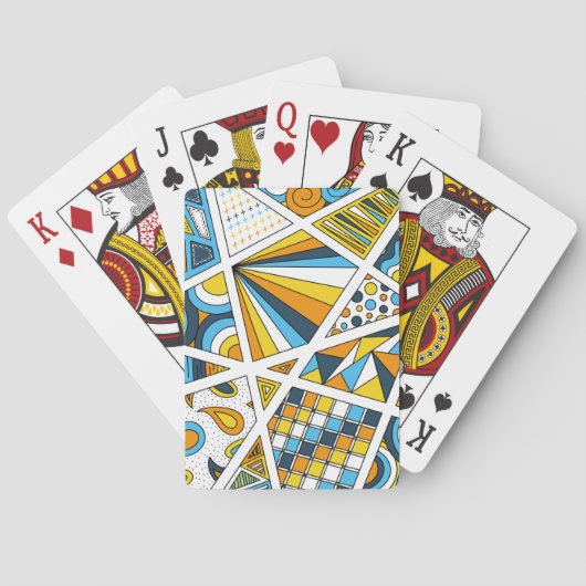 AroAce Pride Zen Doodle Sunset Vlag Modern Abstrac Pokerkaarten (Achterkant)