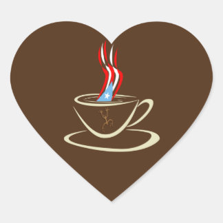 Aroma a Puerto Rico Koffie Mok Coqui Hart Sticker