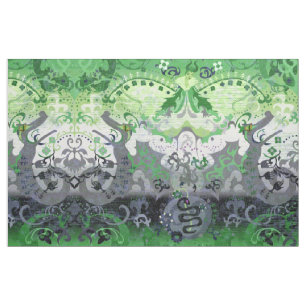 Aromantic Dragon Damask Aro Pride Flag Colors Fabr Stof