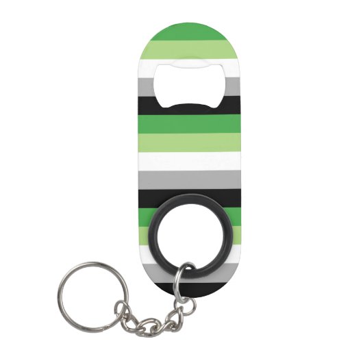 Aromantic Flag Mini Flessenopener (Voorkant)