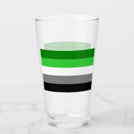 Aromantic Flag Pint Glass Glas