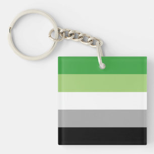 Aromantic Flag Sleutelhanger