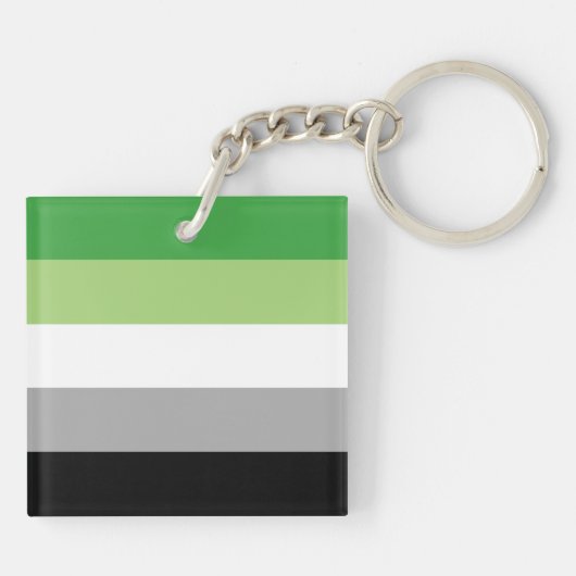 Aromantic Flag Sleutelhanger (Achterkant)