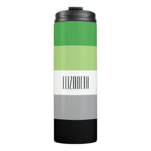 Aromantic Flag Thermal Tumbler Thermosbeker