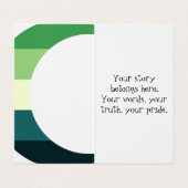Aromantic Pride Crescent Moons Greeting Card Visitekaartjes (Binnenkant ongevouwen)