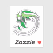 Aromantic Pride Dragon Sticker (Vel)