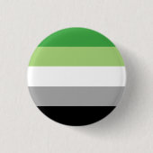 Aromantic Pride Flag Badge Ronde Button 3,2 Cm (Voorkant)